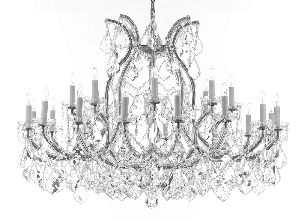 Swarovski Crystal Trimmed Chandelier Lighting Chandeliers H35"X W46" Great for The Foyer, Entry Way, Living Room, Family Room and More! - A83-B62/CS/2MT/24+1SW