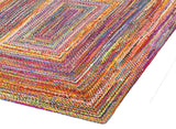 Multi Color Handbraided Jute Rug Area Rug 5 X 7 - J10-IN-601-5X7