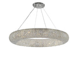 Crystal Halo Chandelier Modern / Contemporary Lighting Floating Orb Chandelier 59" Wide - Good for Dining Room, Foyer, Entryway, Family Room and More! - CJD-4156/24