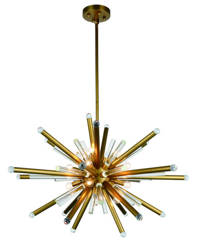 ZC121-1141G38BB - Urban Classic: Maxwell 14 light Burnished Brass Chandelier Clear Royal Cut Crystal