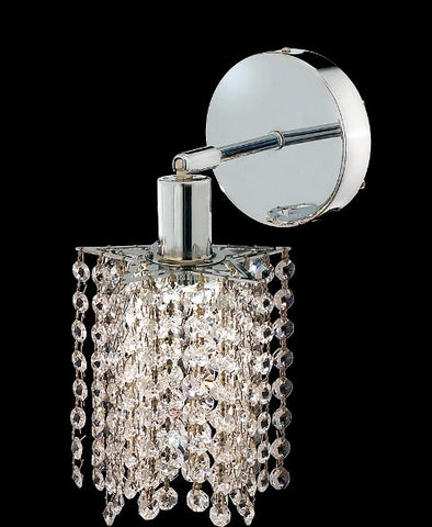 C121-1281W-R-P-CL/RC By Elegant Lighting Mini Collection 1 Lights Wall Sconce Chrome Finish