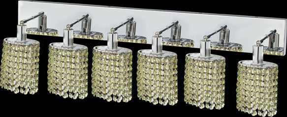 C121-1286W-O-E-LP/RC By Elegant Lighting Mini Collection 6 Lights Wall Sconce Chrome Finish