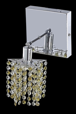 C121-1381W-S-P-TO/RC By Elegant Lighting Mini Collection 1 Light Wall Sconces Chrome Finish