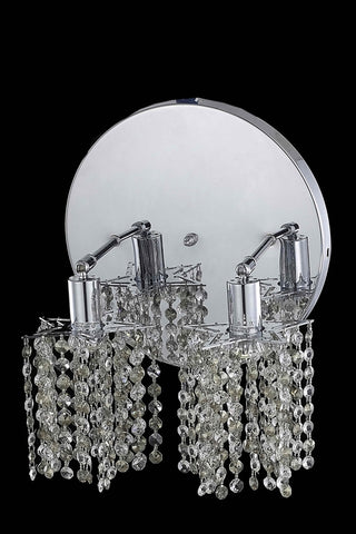 C121-1382W-R-P-LP/RC By Elegant Lighting Mini Collection 2 Light Wall Sconces Chrome Finish