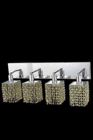 C121-1384W-O-S-TO/RC By Elegant Lighting Mini Collection 4 Light Wall Sconces Chrome Finish