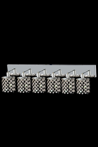 C121-1386W-O-R-LT/RC By Elegant Lighting Mini Collection 6 Light Wall Sconces Chrome Finish