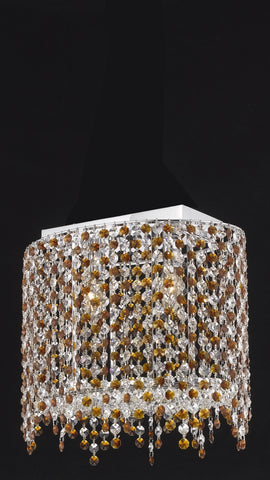 C121-1392D14C-GT/RC By Elegant Lighting Moda Collection 2 Light Wall Sconces Chrome Finish