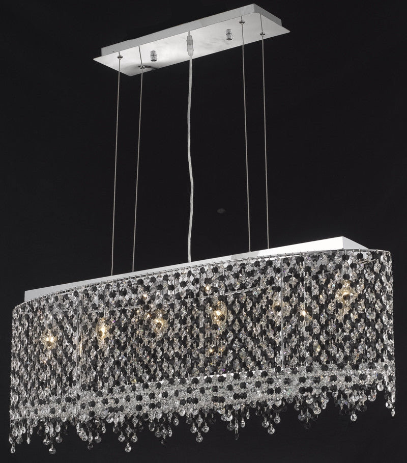 ZC121-1392D38C-CL/EC By Regency Lighting Moda Collection 6 Light Chandeliers Chrome Finish