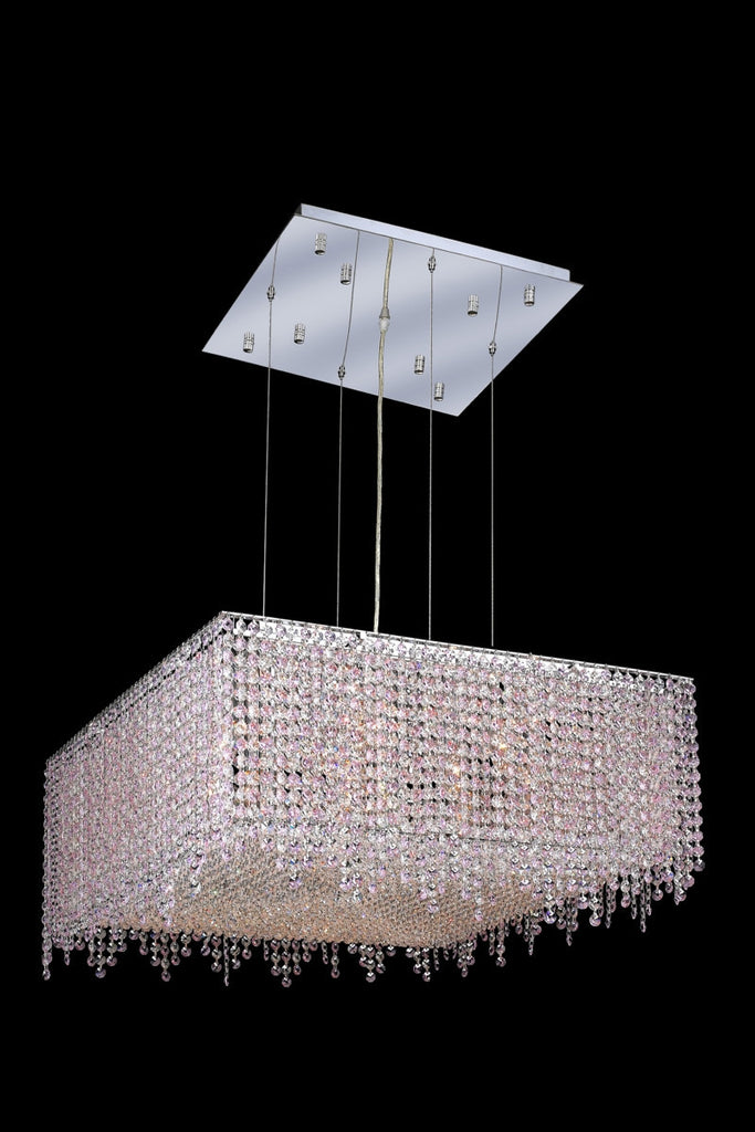 C121-1394D26C-LT/RC By Elegant Lighting Moda Collection 13 Light Chandeliers Chrome Finish