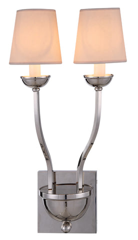 C121-1400W2PN By Elegant Lighting - Vineland Collection Polished Nickel Finish 2 Lights Wall Sconce