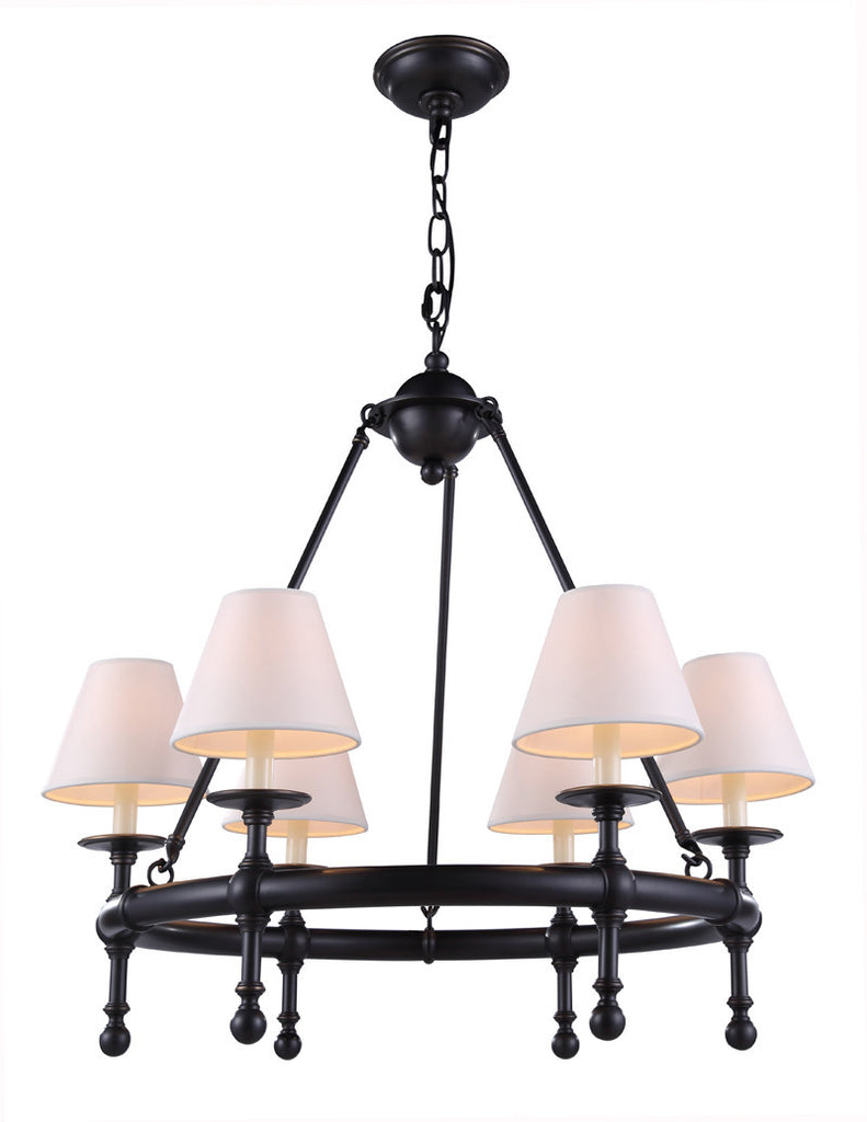 C121-1406D26BZ By Elegant Lighting - Montgomery Collection Bronze Finish 6 Lights Pendant lamp