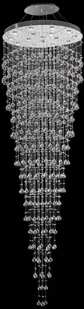 C121-2006G36C(LED)/EC By Elegant Lighting - Galaxy Collection Chrome Finish 16 Lights Foyer/Hallway