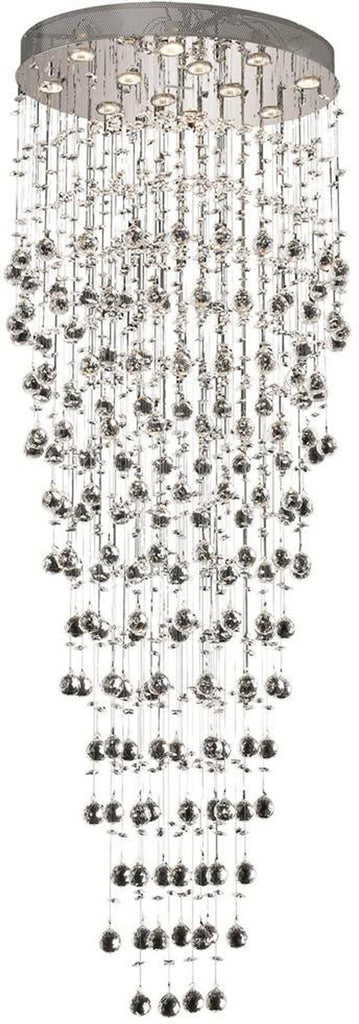 ZC121-V2022G28C/EC By Elegant Lighting - Galaxy Collection Chrome Finish 12 Lights Foyer/Hallway