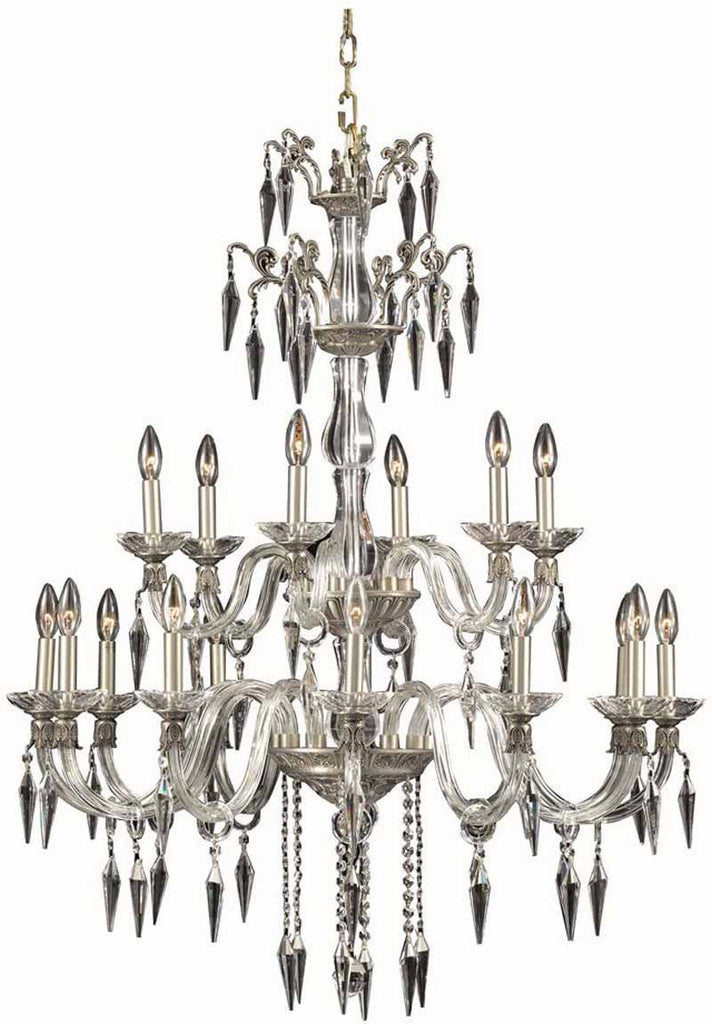 C121-5818G36PW/EC By Elegant Lighting - Grande Collection PEWTER Finish 18 Lights Foyer/Hallway