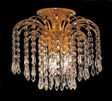 C121-6801F12G By Regency Lighting-Falls Collection Gold Finish 3 Lights Chandelier