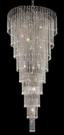 C121-6801G30C By Regency Lighting-Falls Collection Chrome Finish 15 Lights Chandelier