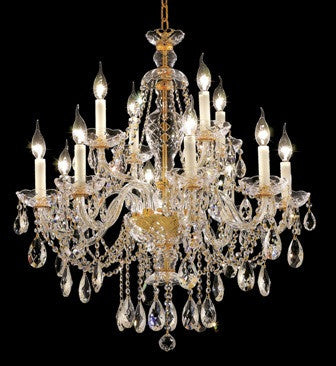 C121-7829D28G By Regency Lighting-Alexandria Collection Gold Finish 12 Lights Chandelier