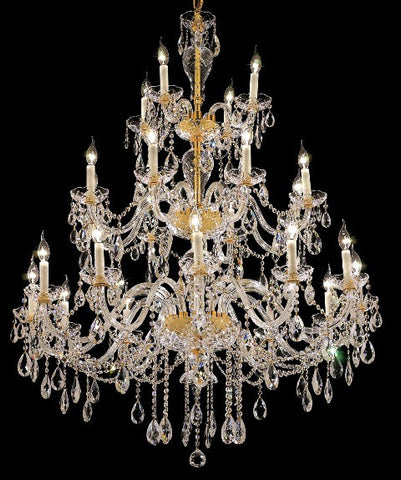 ZC121-7829G45G/EC By Regency Lighting Alexandria Collection 24 Light Chandeliers Gold Finish