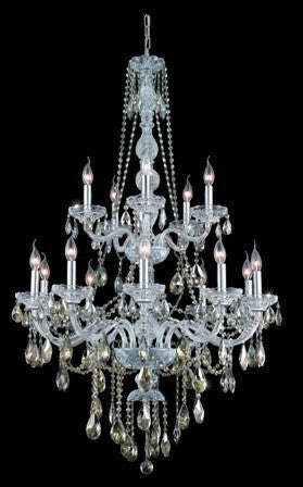 C121-7915G33C-GT By Regency Lighting-Verona Collection Chrome Finish 15 Lights Chandelier