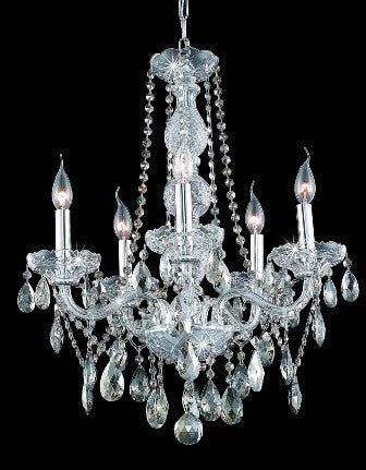 C121-7955D21C-GT By Regency Lighting-Verona Collection Chrome Finish 5 Lights Chandelier