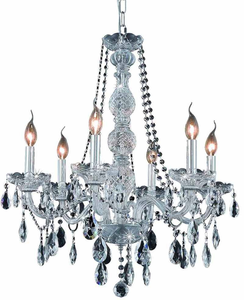 ZC121-7956D24C/EC By Regency Lighting - Verona Collection Chrome Finish 6 Lights Dining Room