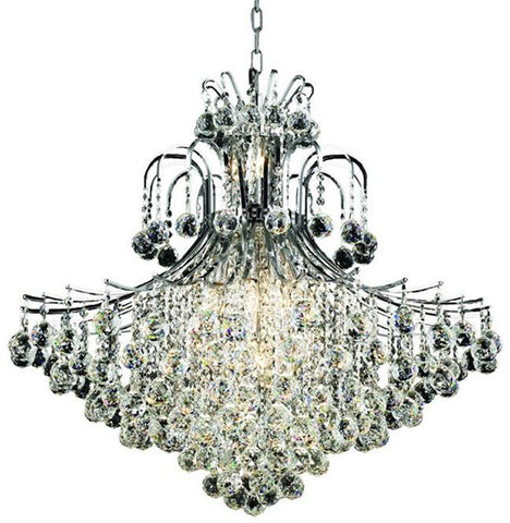 ZC121-V8005G31C/EC By Elegant Lighting - Toureg Collection Chrome Finish 15 Lights Foyer/Hallway