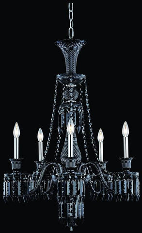 C121-8905D27B-JT/EC By Elegant Lighting - Majestic Collection Black Finish 5 Lights Dining Room