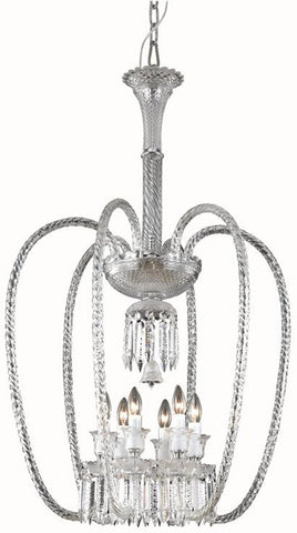 C121-8906D27C/EC+SH By Elegant Lighting - Majestic Collection Chrome Finish 6 Lights Dining Room