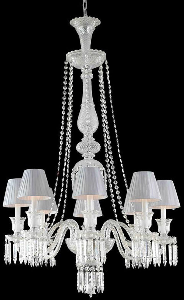 C121-8908G53C/EC+SH By Elegant Lighting - Majestic Collection Chrome Finish 8 Lights Foyer/Hallway