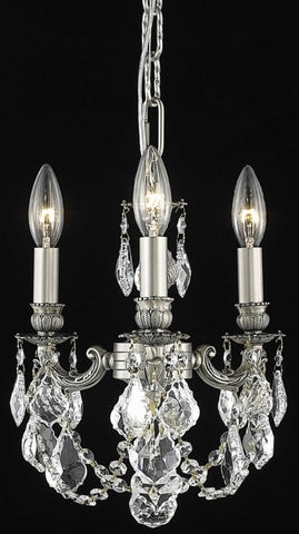 ZC121-9103D10PW/EC By Regency Lighting Lillie Collection 3 Light Chandeliers Pewter Finish