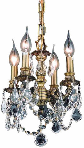 ZC121-9104D10AB/EC By Regency Lighting - Lillie Collection Antique Bronze Finish 4 Lights Pendant Lamp