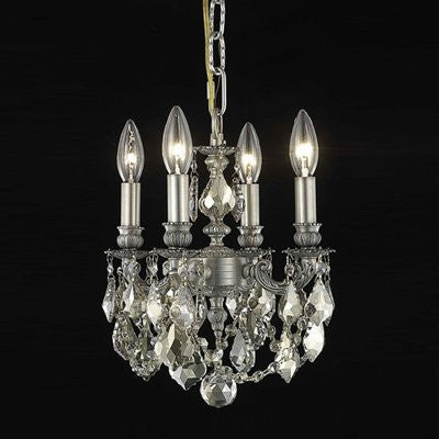 ZC121-9104D10DB/EC By Regency Lighting Lillie Collection 4 Lights Chandelier Dark Bronze Finish