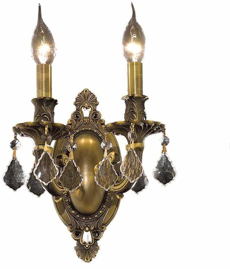 ZC121-9202W9AB/EC By Regency Lighting - Rosalia Collection Antique Bronze Finish 2 Lights Wall Sconce