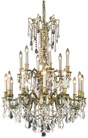 C121-9218D32AB/EC By Elegant Lighting - Rosalia Collection Antique Bronze Finish 18 Lights Dining Room