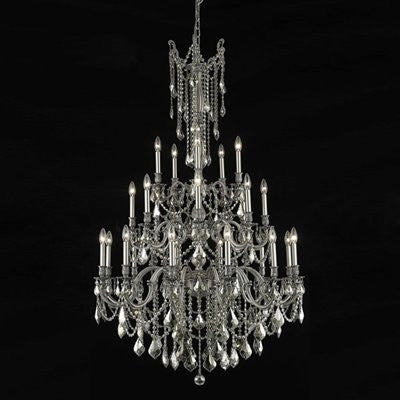 C121-9225G38DB-GT/RC By Elegant Lighting Rosalia Collection 25 Lights Chandelier Dark Bronze Finish