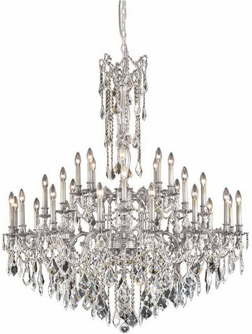 C121-9232G48PW/RC By Elegant Lighting Rosalia Collection 32 Light Foyer/Hallway Pewter Finish