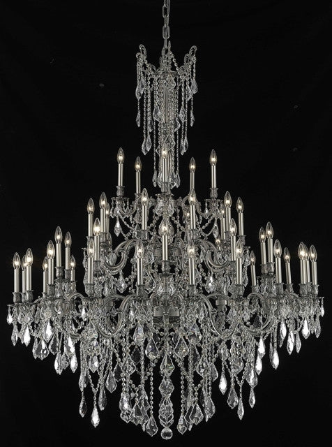 ZC121-9245G54PW/EC By Regency Lighting Rosalia Collection 45 Light Chandeliers Pewter Finish