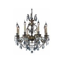 C121-9408D24AB/RC By Elegant Lighting Marseille Collection 8 Lights Chandelier Antique Bronze Finish