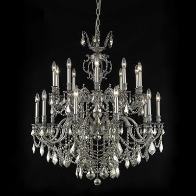 C121-9520G36DB-GS/RC By Elegant Lighting Marseille Collection 20 Lights Chandelier Dark Bronze Finish