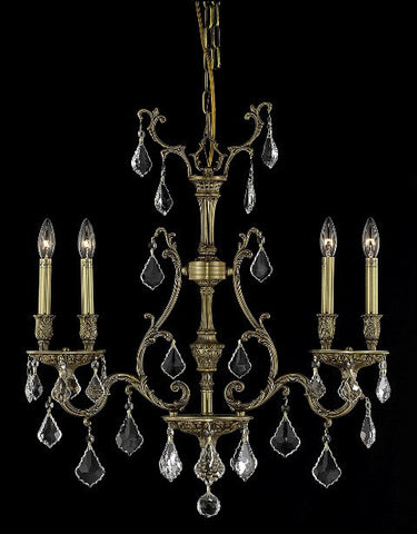 C121-9604D26FG/RC By Elegant Lighting Monarch Collection 4 Light Chandeliers French Gold Finish