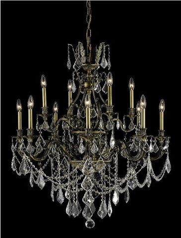 ZC121-9612D35PW/EC By Regency Lighting Monarch Collection 12 Lights Chandelier Pewter Finish