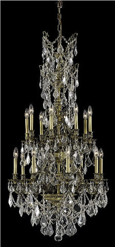 C121-9616D27AB/RC By Elegant Lighting Monarch Collection 16 Light Chandeliers Antique Bronze Finish