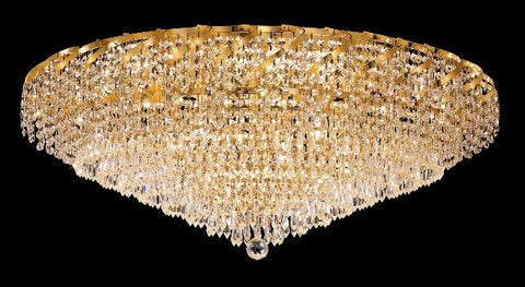 C121-ECA4F36G/EC By Elegant Lighting Belenus Collection 28 Lights Flush Mount Gold Finish