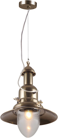 C121-PD1222 By Elegant Lighting - Industrial Collection Antique Brass Finish 1 Light Pendant lamp