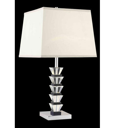 C121-TL113 By Elegant Lighting Grace Collection 1 Light Table Lamp Chrome Finish