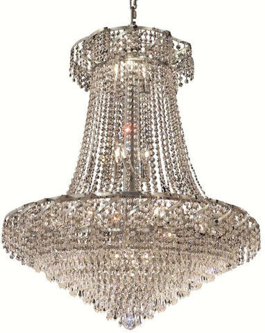 C121-ECA4D30C/RC By Elegant Lighting - Belenus Collection Chrome Finish 18 Lights Dining Room