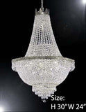 Swarovski Crystal Trimmed Chandelier Empire Chandelier Lighting H 30" X W 24" - A93-Silver/870/9Sw