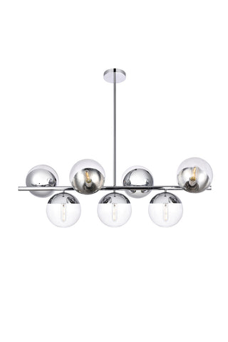 ZC121-LD6137C - Living District: Eclipse 7 Lights Chrome Pendant With Clear Glass