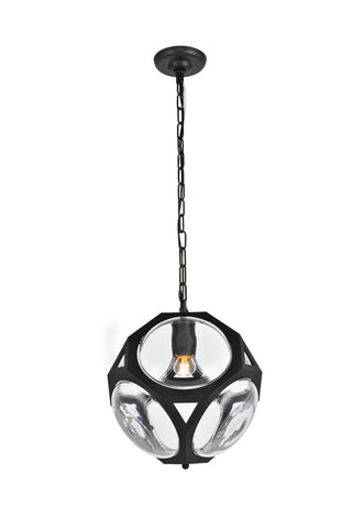 ZC121-1710D12FB - Urban Classic: Vega 1 light in Flat Black Pendant