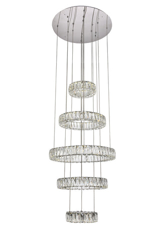 ZC121-3503G5LC - Regency Lighting: Monroe Integrated LED chip light Chrome Chandelier Clear Royal Cut Crystal